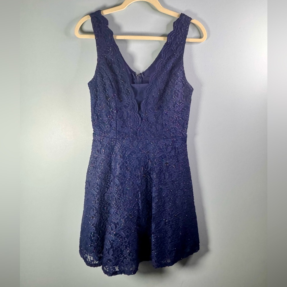City Studio Navy Lace Mini Dress